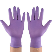 Gants imperméables industriels en nitrile violet